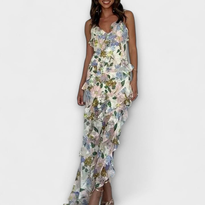 Indie - Šaty s volány a potiskem