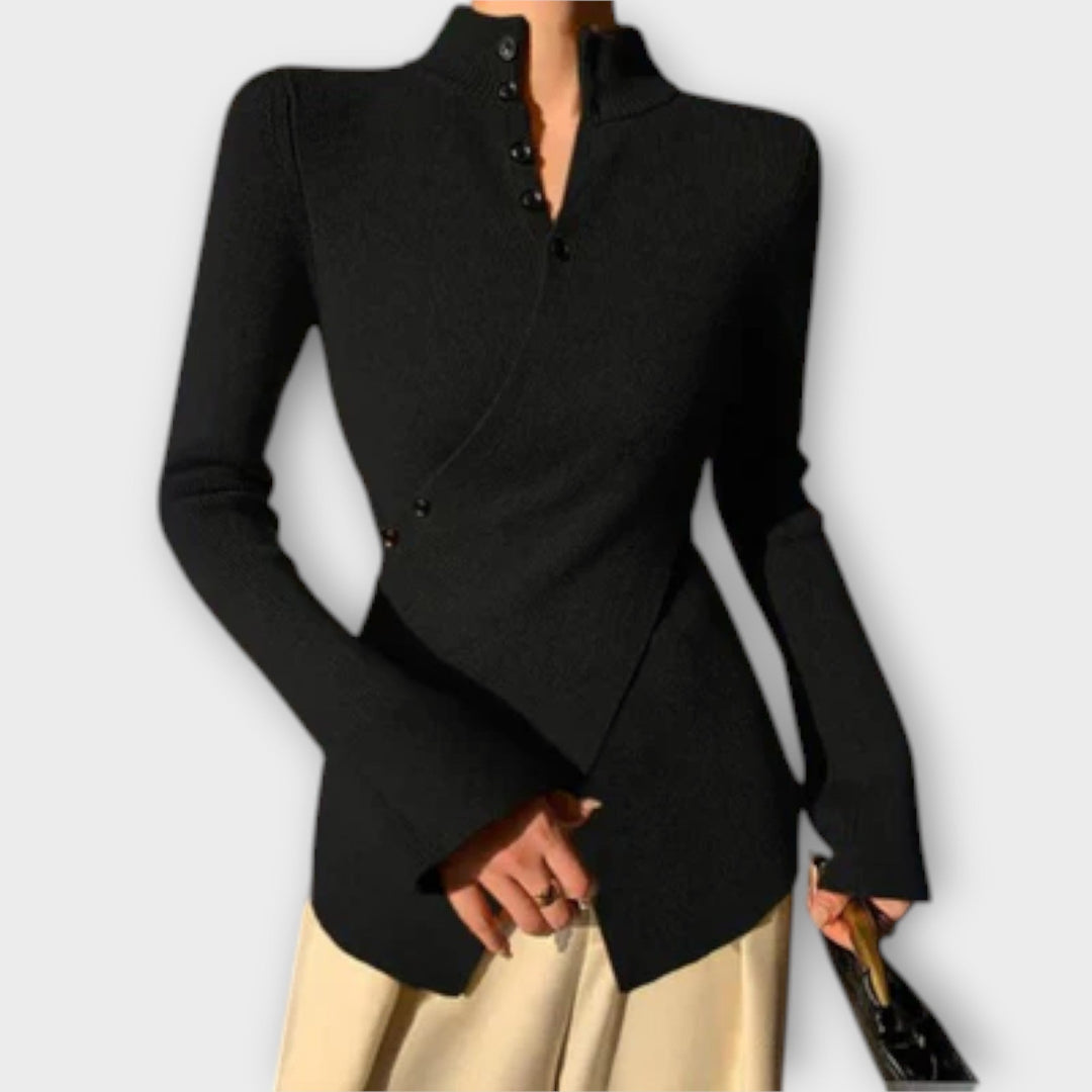 Michiko – Elegantní pulovr z bavlněného úpletu