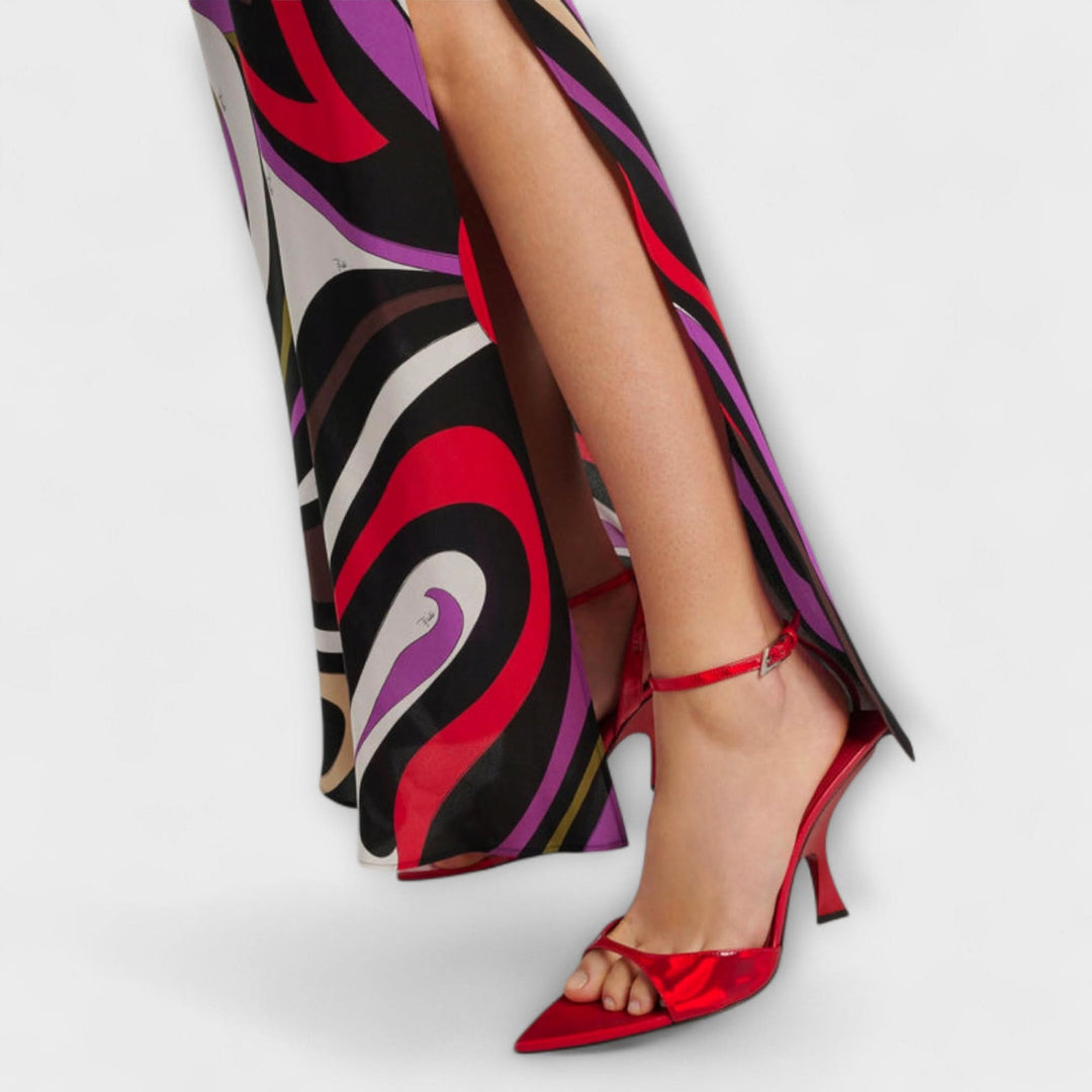 Daphne - Maxi šaty s mramorovým potiskem