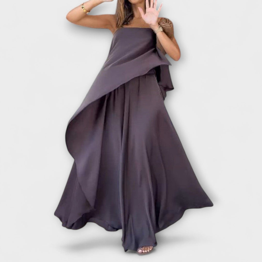 Ruby - Elegantní bezramínkový top a sukně