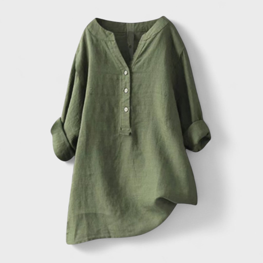 Freja - Pohodlná Košile s Knoflíky