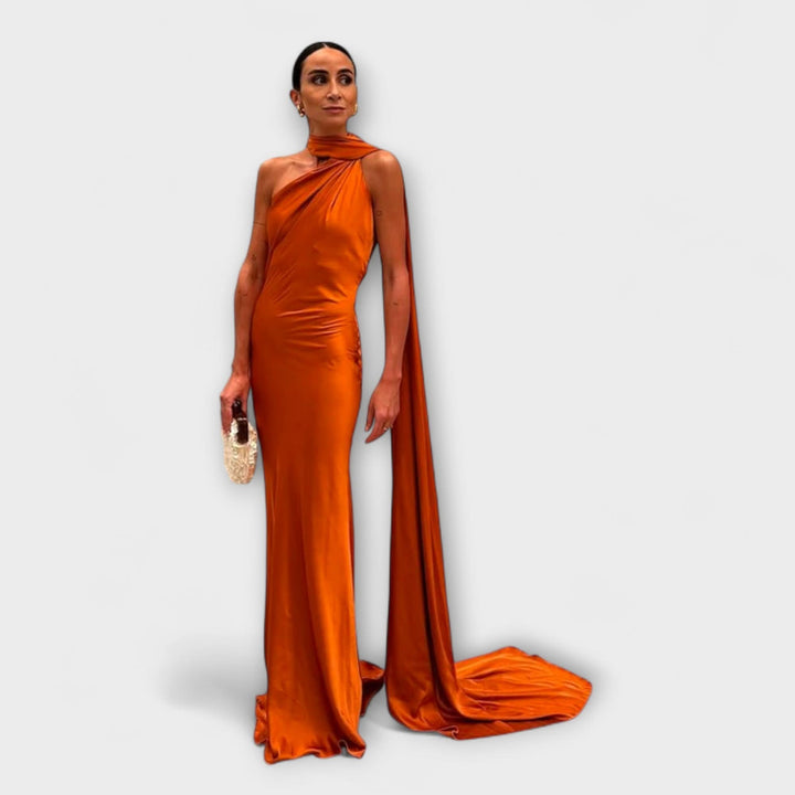 Chic Maxi šaty s odhalenými rameny a zavazováním za krk