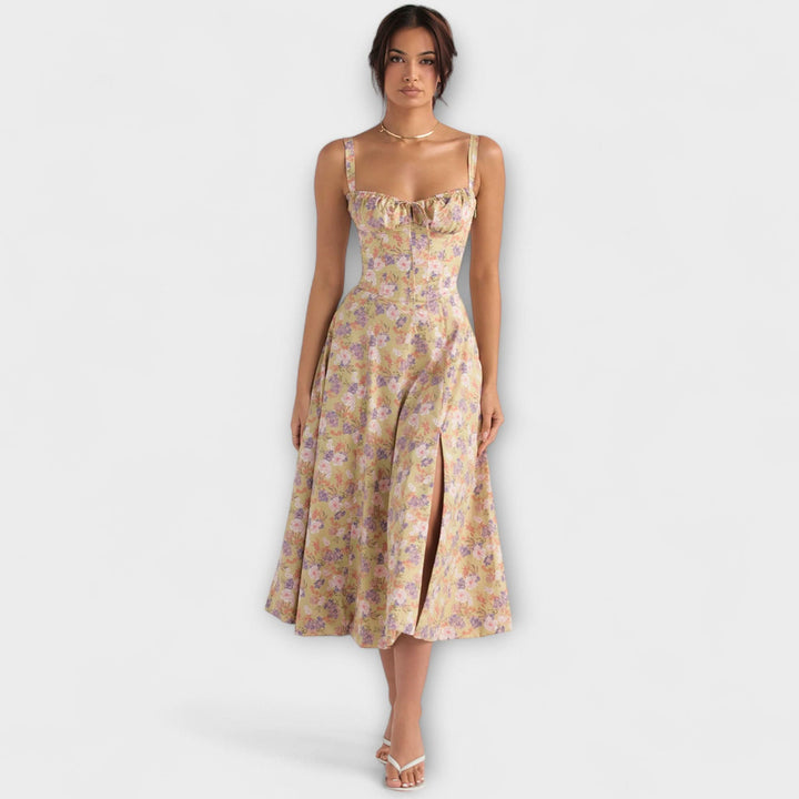 Zipporas - Přizpůsobený dress s moderním jarním květinovým potiskem