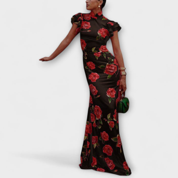 Luna - Maxi šaty s květinovým potiskem