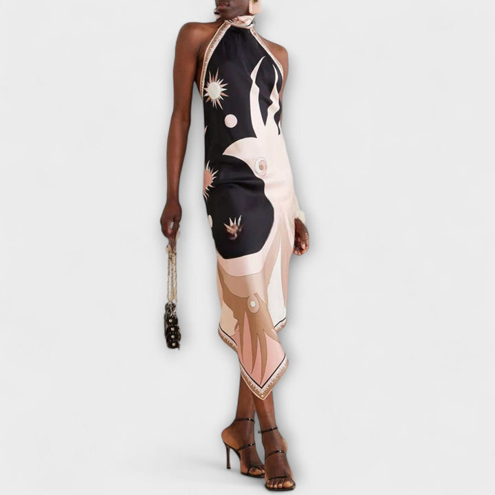 Ivy - Unikátní saténové šaty na ramínka