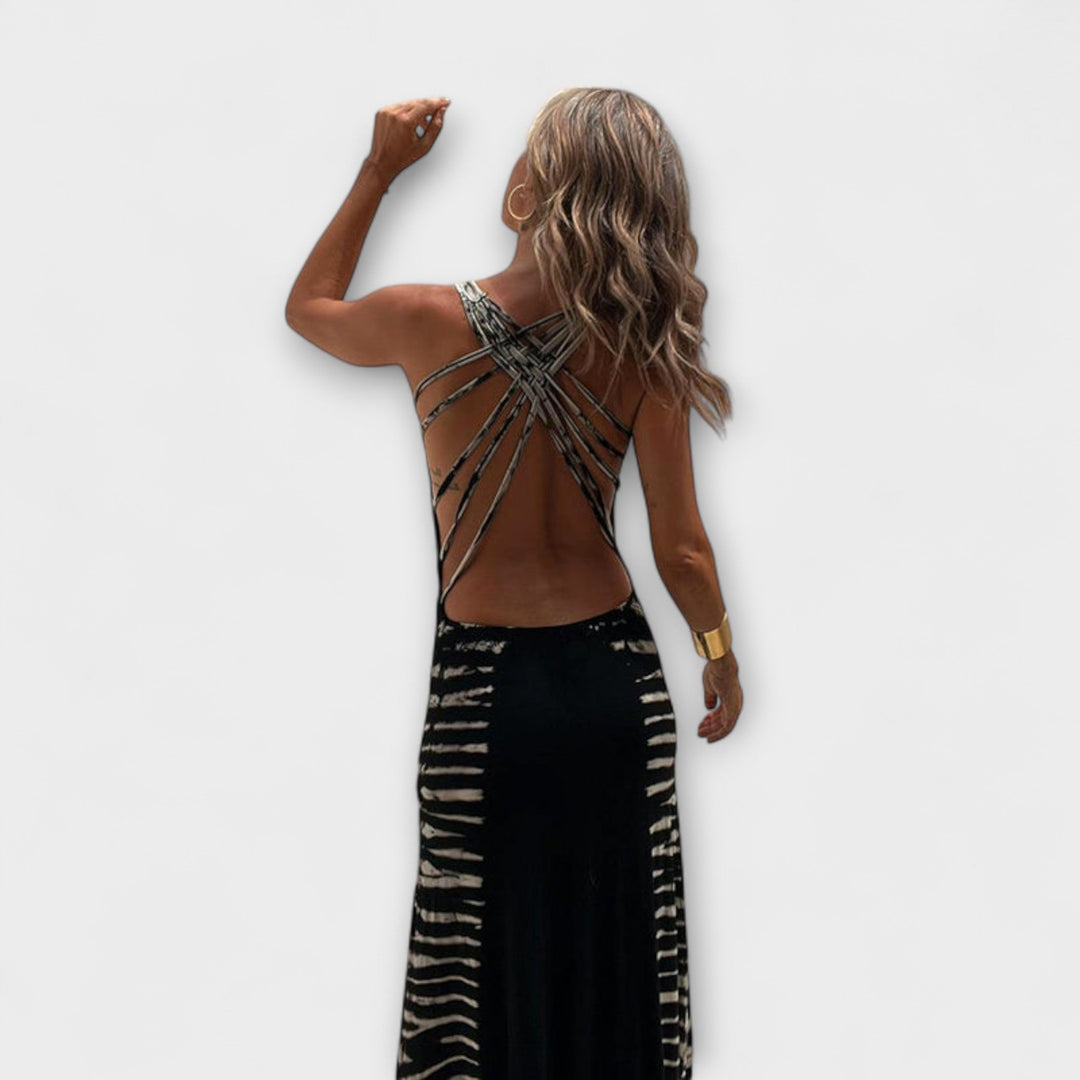 Livia - Maxi šaty s hvězdným nebem a batikou