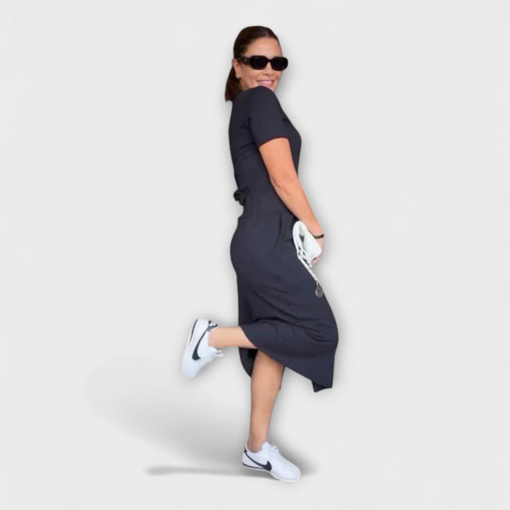 Danielle - Elegantní V-krční top s sukní