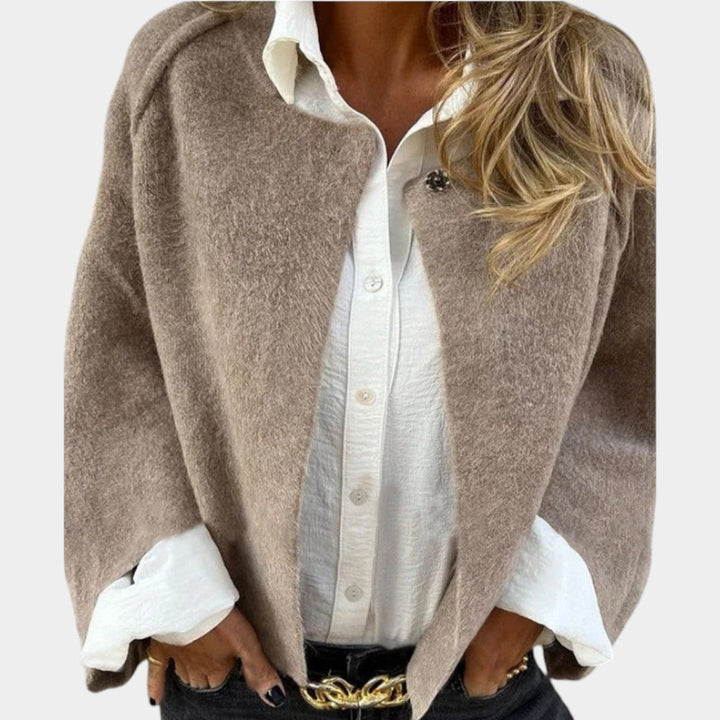 Lenka - Krátký volný kardigan s netopýřími rukávy